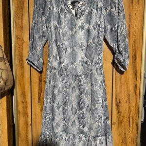 White House Black Market Gray V-Neck Sundress